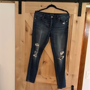 Abercrombie ripped skinny jeans, size 31.